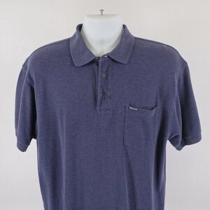 Faconnable Knit Polo Shirt‎ Blue Medium Collared Short Sleeve